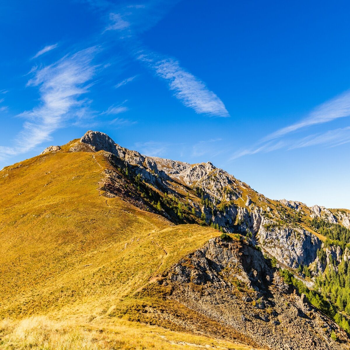 Landschaft_Rosengarten_Dolomiten_Viezzena_Viesena_Herbst_Wanderung